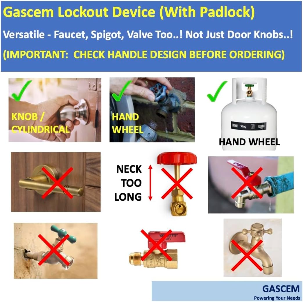 Door Knob Lockout Device. (Matt Black, 1 Padlock Included). Door Handle Lock - Prevents Doorknobs from Turning and Access to Keyhole. Childproof Door Knob Cover.