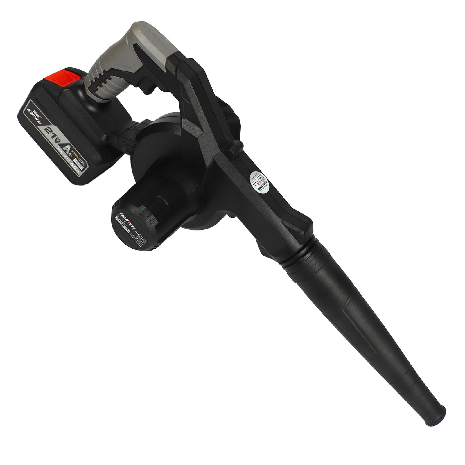 HUIOP Soplador de Hojas inalámbrico 21V 6.0A Litio 2 en 1 Barredora y aspiradora Soplador de Aire eléctrico Limpiador de computadora Kit de Herramientas eléctricas de jardín con Manguera de succión