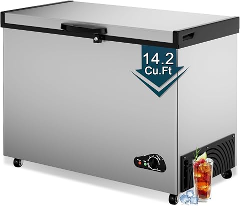 Gshop FLG-400Q-SILVER 14.2 cu ft Chest Freezer Silver