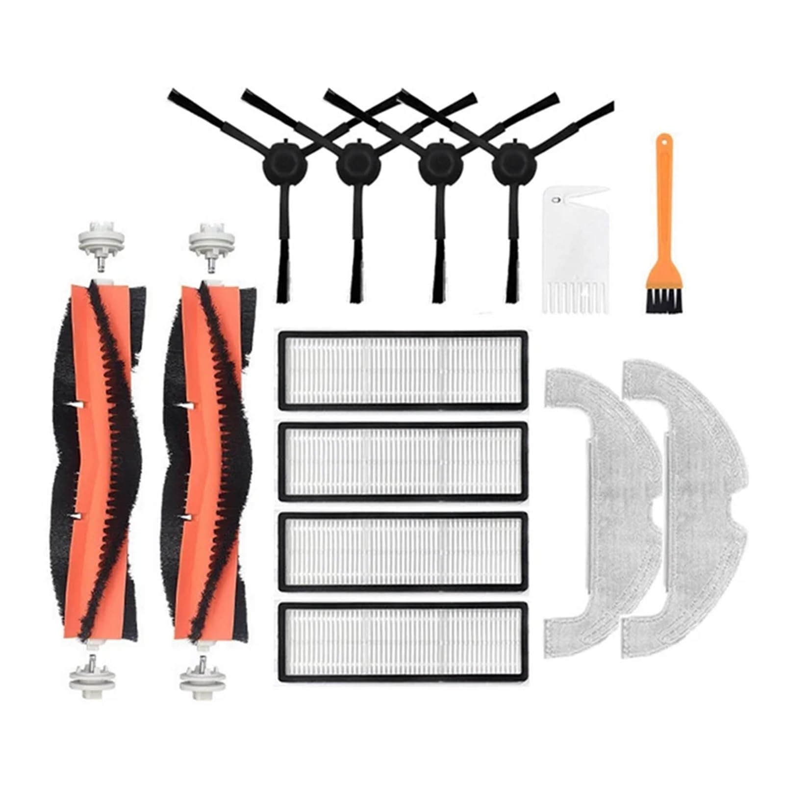 Dirlux Compatible with Xiaomi Mi Robot Vacuum-Mop 2 Ultra STYTJ05ZHM Detachable Main Brush HEPA Filter Side Brush Mop Cloth Kit