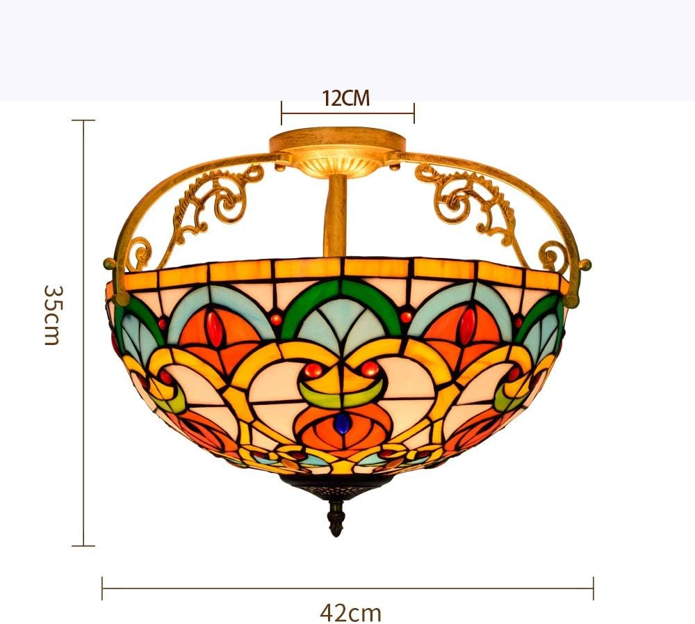 Chandelier 16 Inch Half CeilLight Simple Style Heart Pattern Corridor Bedroom Tiffany-Style CeilLamps Candle Chandeliers