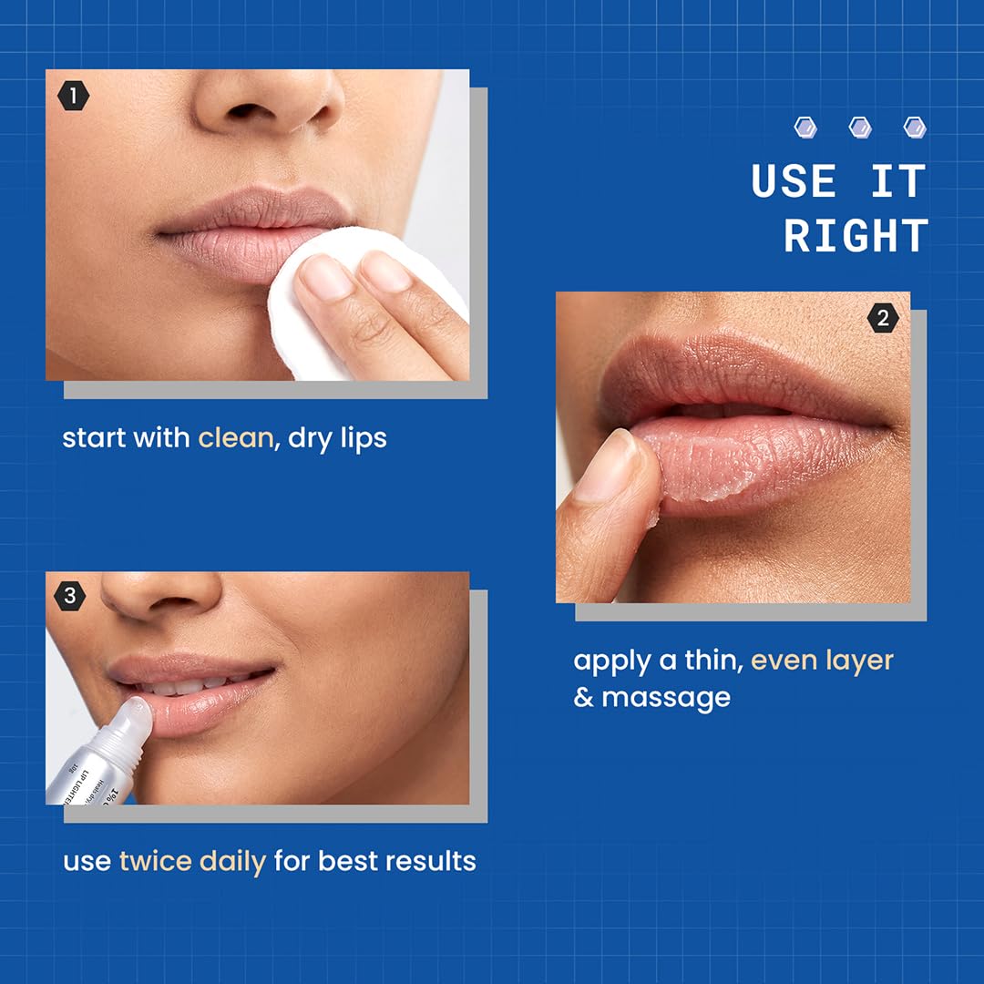 glutathione lip balm before and after results DERMDOC Smooth & Even Duo Turmeric and Lemon Lip Balm