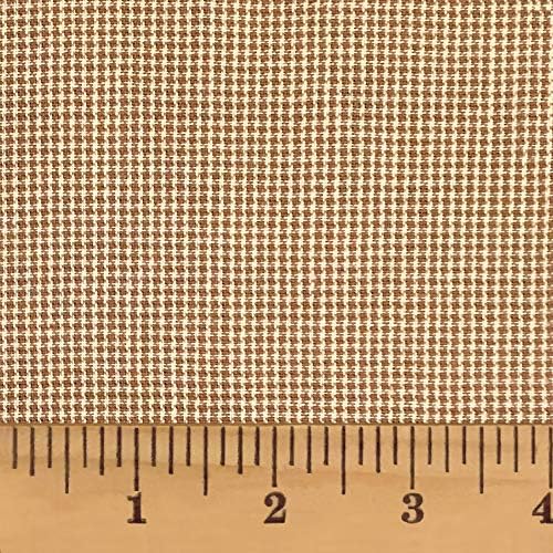 Nutmeg Brown Cotton Homespun Plaid Fabric by JCS - Sold by The Yard