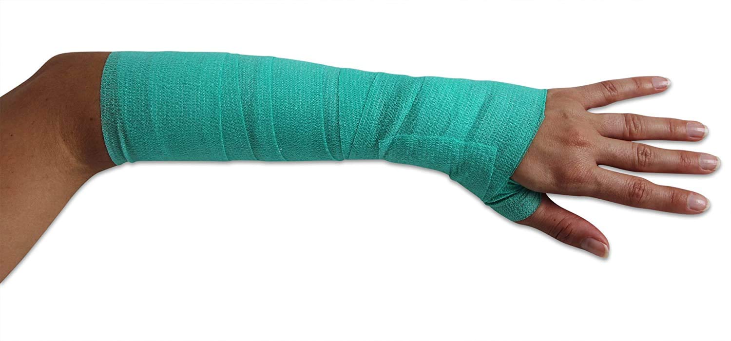 Venda Cohesiva 5xAzul y 5xVerde 10 rollos x 5 cm x 4,5 m autoadhesivo flexible vendaje, calidad profesional, primeros auxilios, lesiones de los deportes, rodillos embalados individualmente- Pack de 10