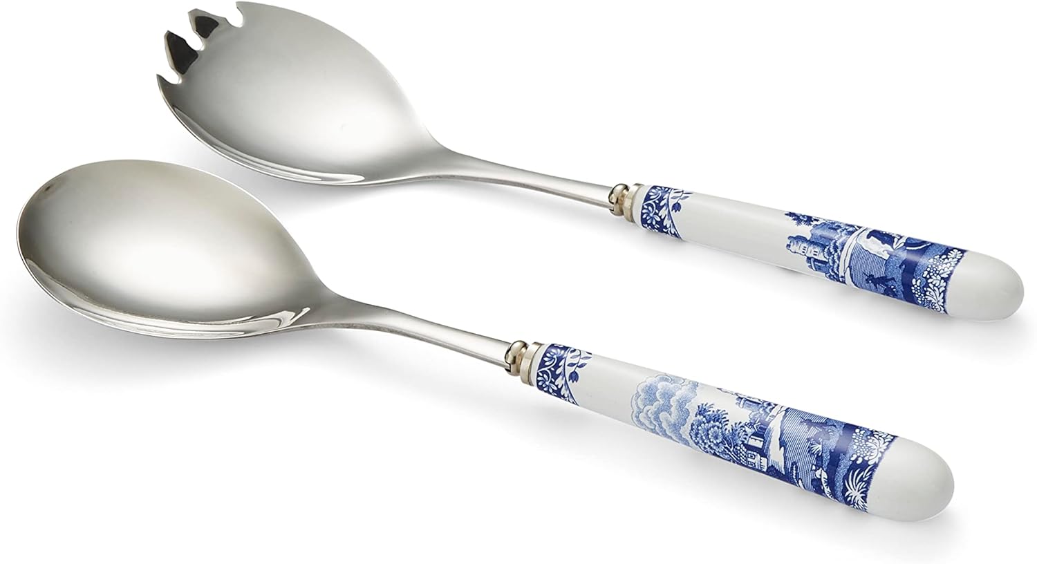 Spode Salad Servers (Pair), 25cm, Blue & White (Blue & White,25cm)