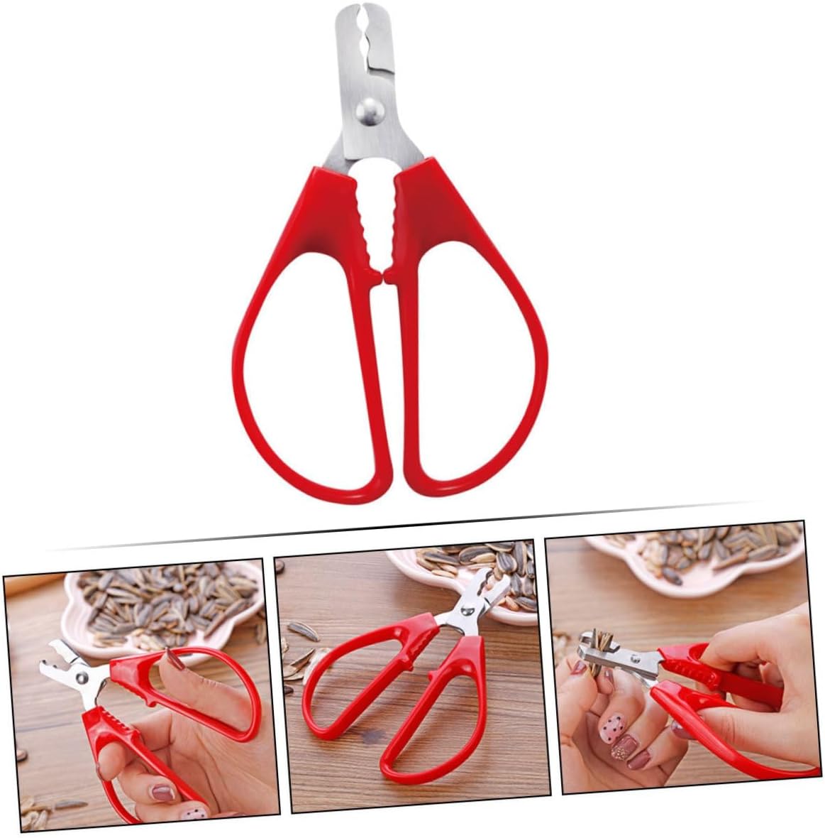 2pcs Melon Pliers Chestnut Cutter Nut Cracking Tool Peanut Opening Tools Metal Nutcracker Daily Nut Opener See Ds Opener Scissors Cutting Machine Plastic Watermelon Daily Nuts