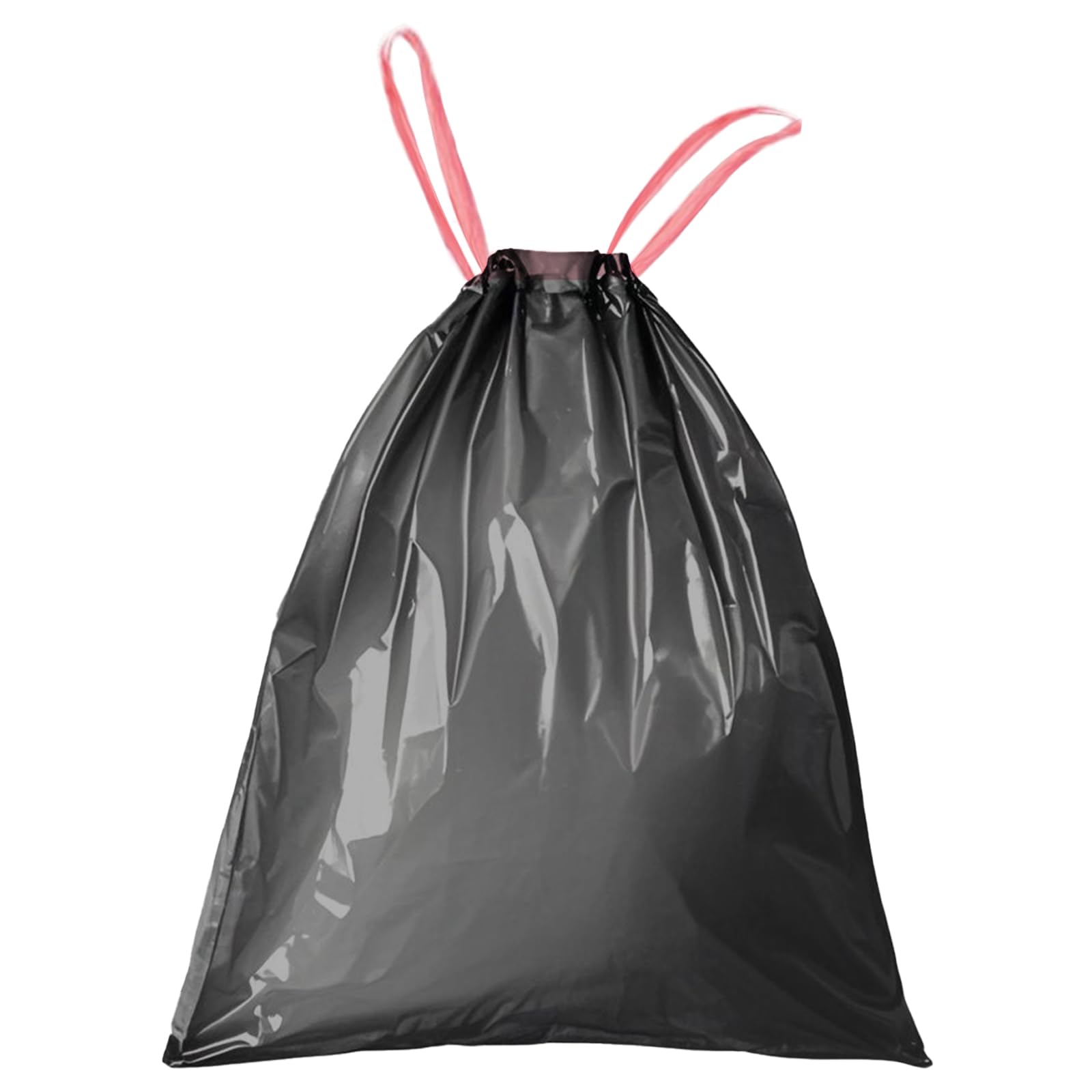 WAIKAS 13 Gallon Trash Bags Drawstring, Pack of 20, Garbage Bags, 1.99Mil Thickness, 63x70cm, 16.8g/pcs, Unscented, Black