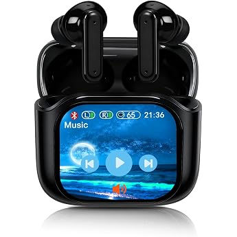 Bluetooth Earphones In-Ear Headphones with Touch Screen Black