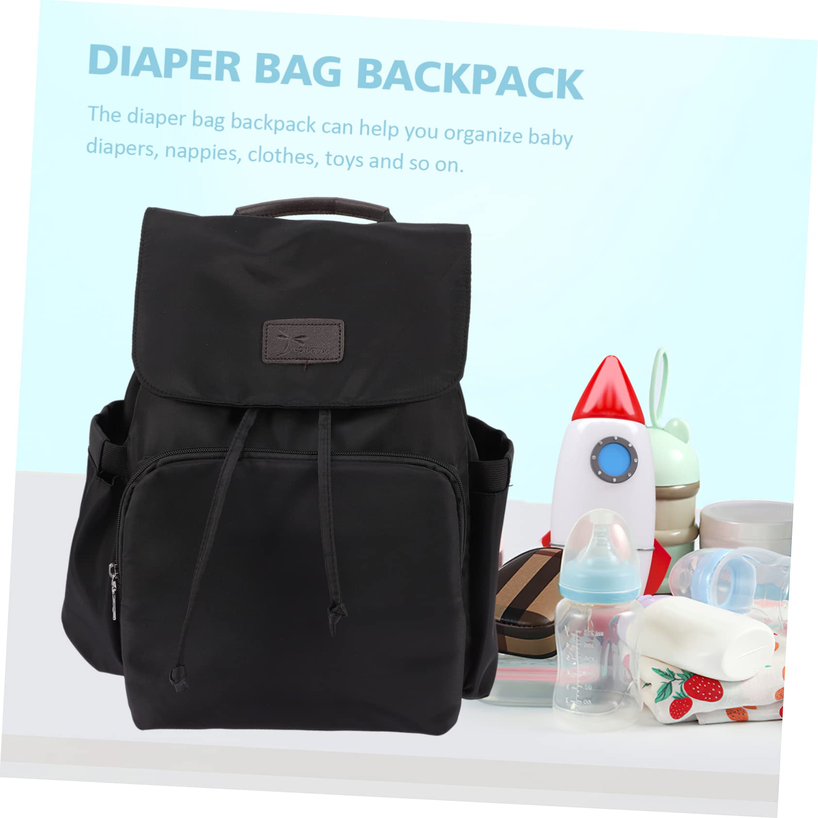 Wickeltasche Rucksack für Kordelzug Wickelrucksack mit Großem Fassungsvermögen für Babyzubehör für Unterwegs Wasserabweisend Langlebig