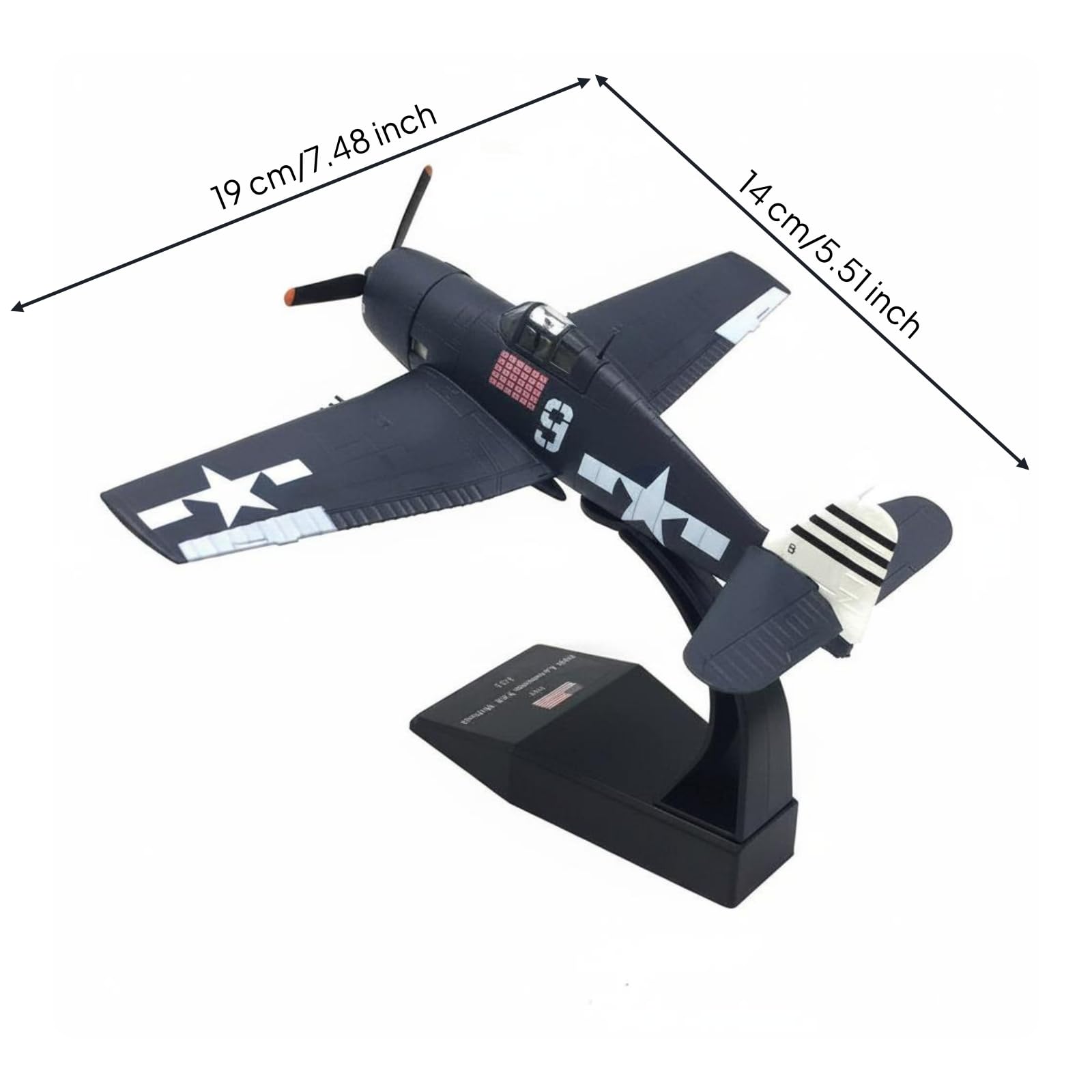 Amagogo Aereo Modello Aeronautico Riproduzione Aeroplano Collezione Lega con Dettagli Storici Display con Supporto Adatto per Ufficio Salotto Vetrina