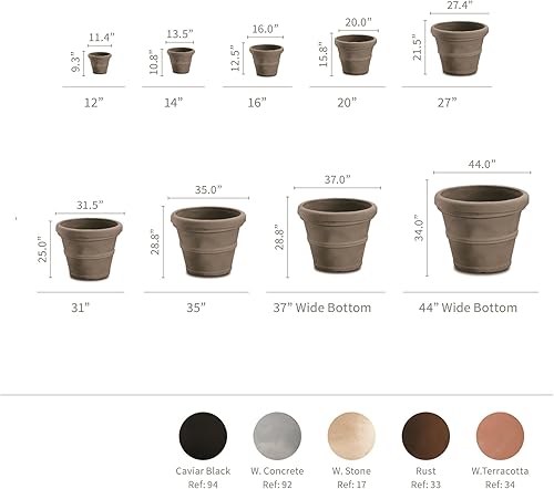 Miniatura 5 de Maceta Brunello de Crescent Garden, 27 - pulgadas