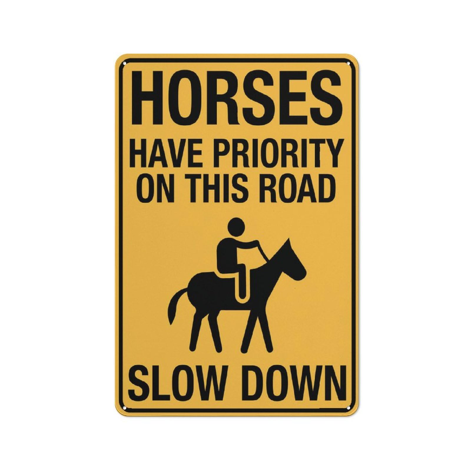 Horses Have Priority On This Road Sign For House 12" X 8" Yard Sign, Premium Aluminum, Sun-Proof, Rust-Free