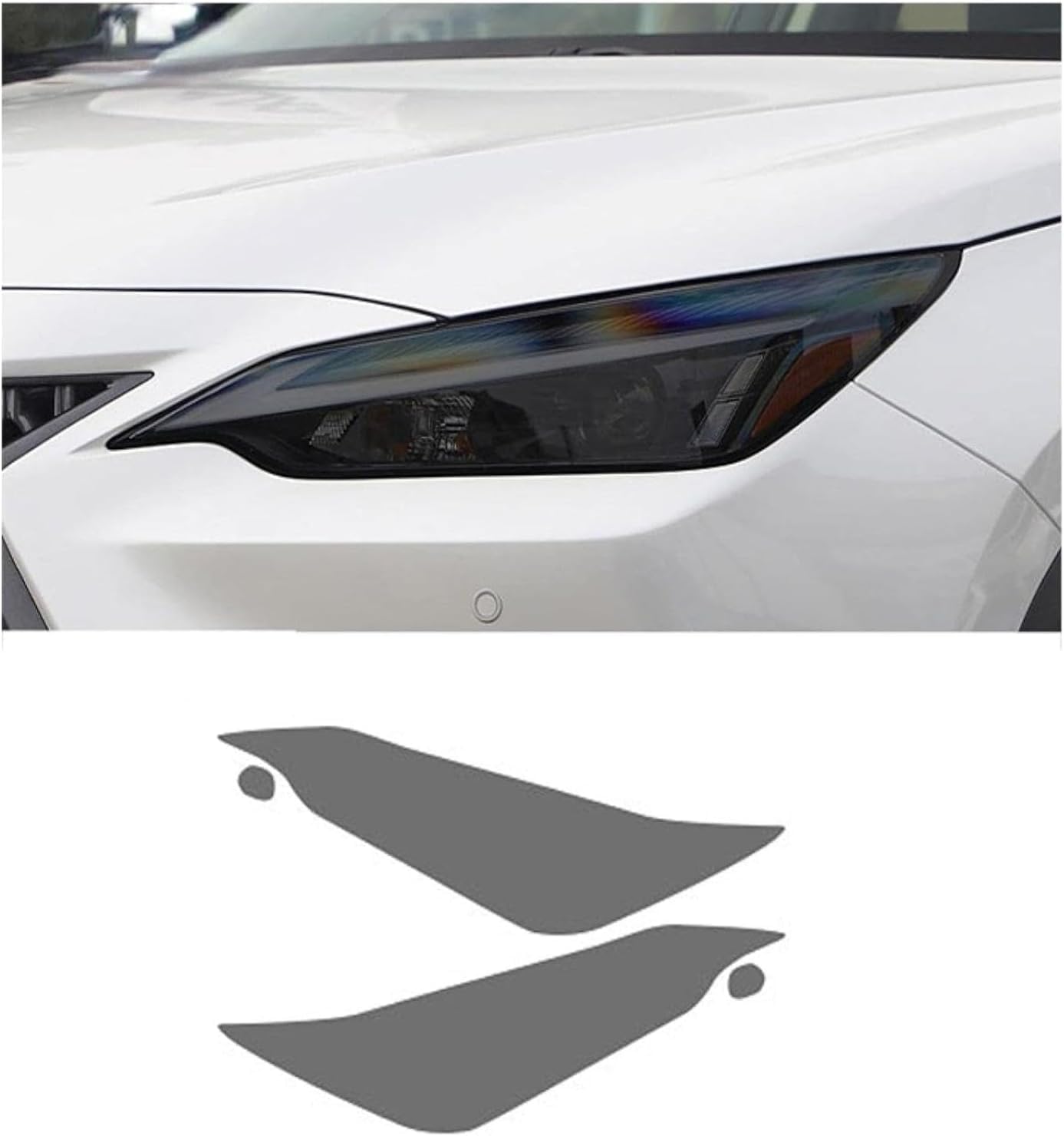 SamLng Car Front Light Film for Lexus NX250 2022 2023 Car Headlight Film Front Light Transparent Blackened Moulding Vinyl Protection Sticker Car Light Film