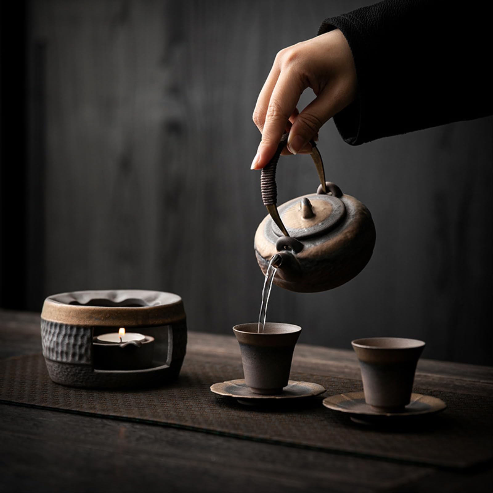 Gruba ceramika retro pozłacana ciepła herbata kuchenka domowa wykwintna osobowość zestaw do herbaty Kung Fu - Fit-Warm Tea Group