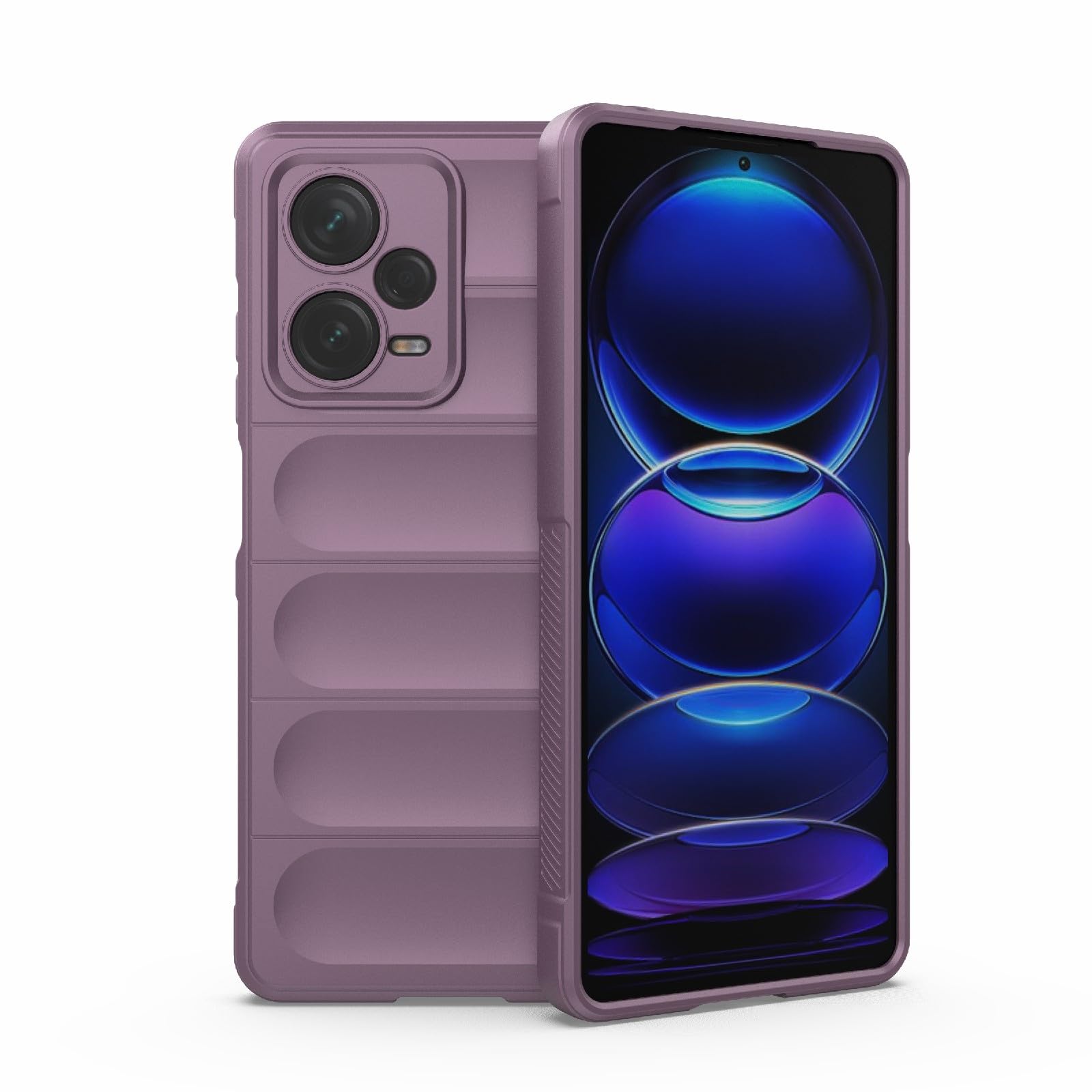 GOLDEN MASK compatible with xiaomi redmi note 12 pro plus (12 pro+) Silicone Shock-Absorption Anti Impact Scratch Resistant Phone Cover, with Soft Anti-Scratch Microfiber Lining (Purple)