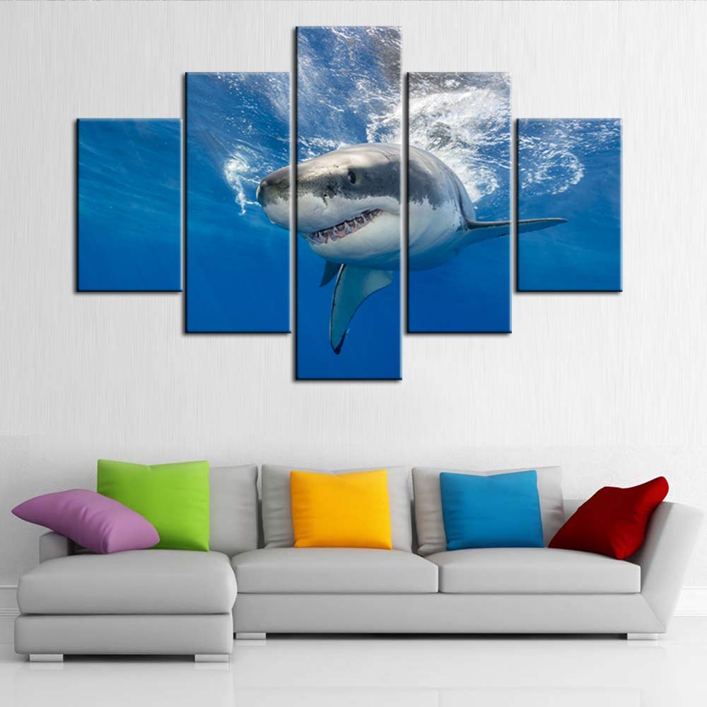 Tableau sur toile animaux 5 pièces TUMOVO 150x100cm pour décoration murale