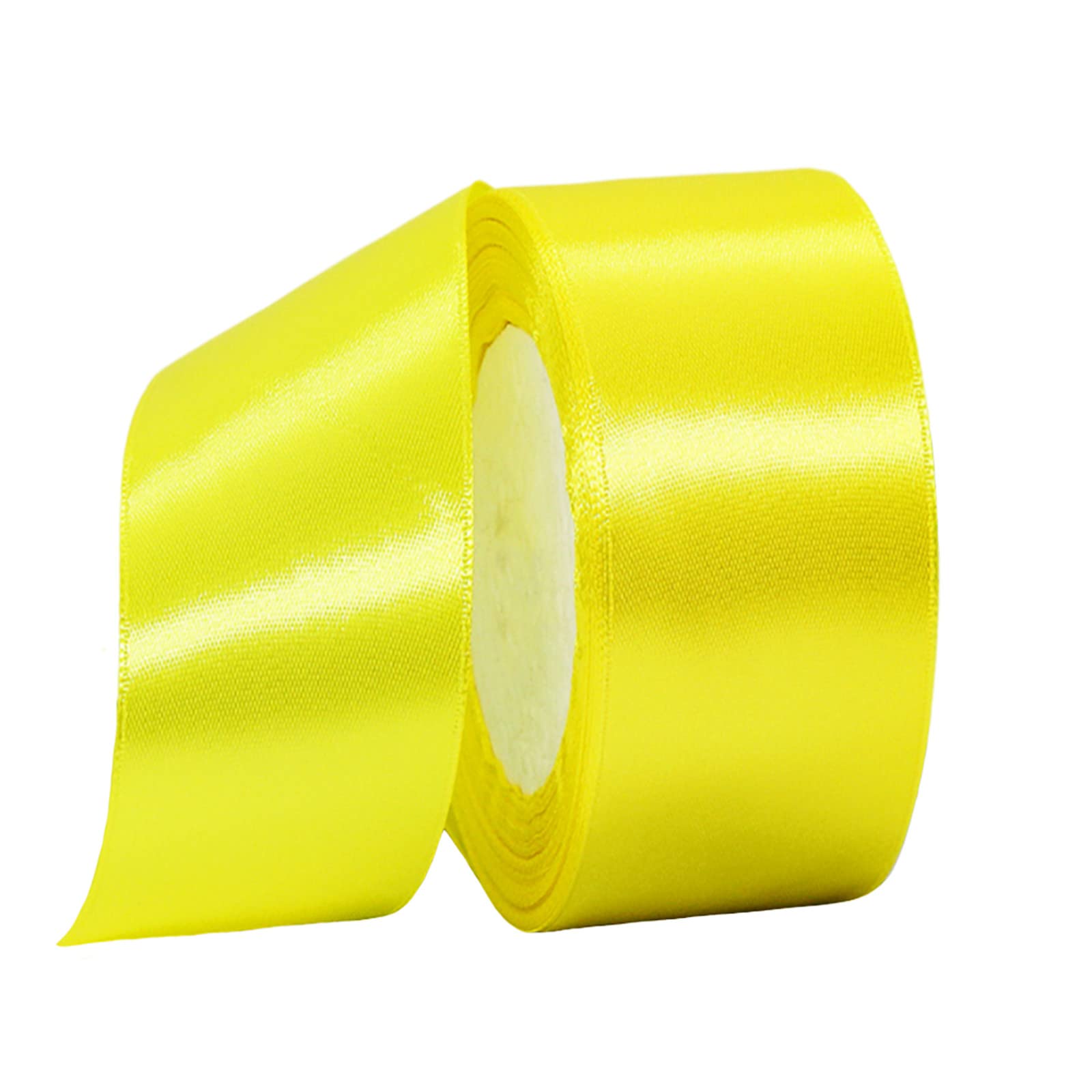 50mm Wide White Ribbon Thick Wedding Car Ribbon 22m, 2 inch Thick White Satin Ribbon for Gift Wrapping Wedding Car Christmas Birthday Cake Hair Bow Florist Bouquet Crafts Decorations — view 144