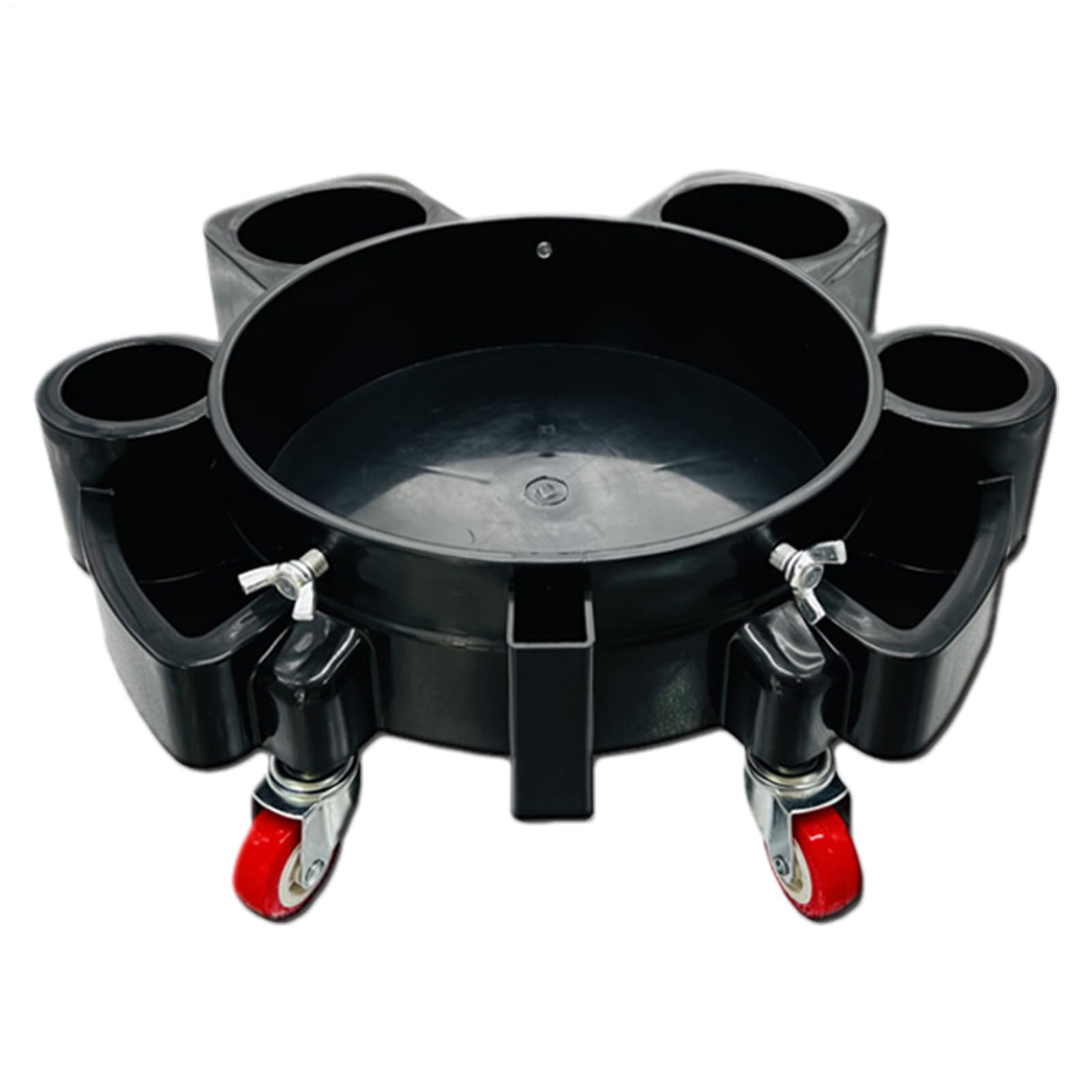 Base de cubo de lavado de coche – Cubo de lavado móvil sentado con 5 | ruedas – Rodillo de lavado fácil de empujar, herramientas resistentes para detallar, encerar