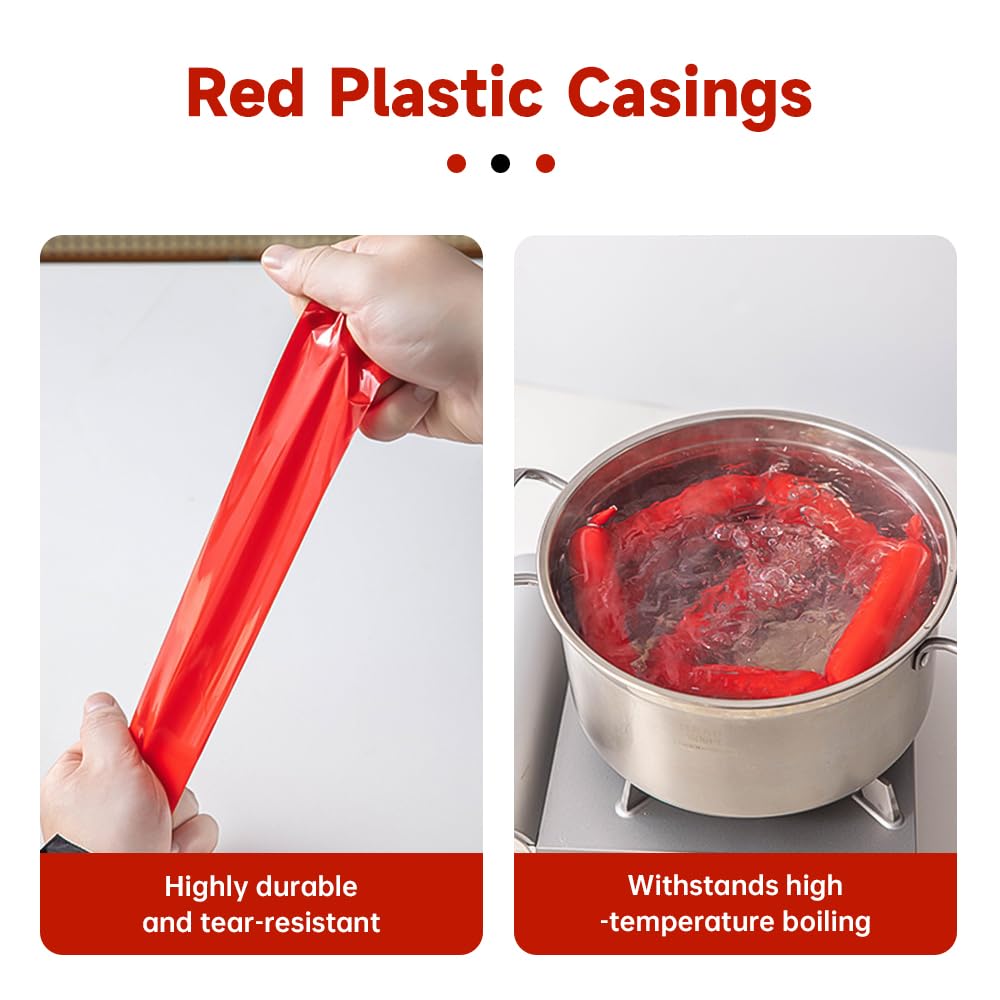 Boyaux En Plastique Pour Saucisses Non Comestibles, Accessoires De Cuisine Résistants Aux Hautes Températures Pour Jambon Et Saucisses Faits Maison