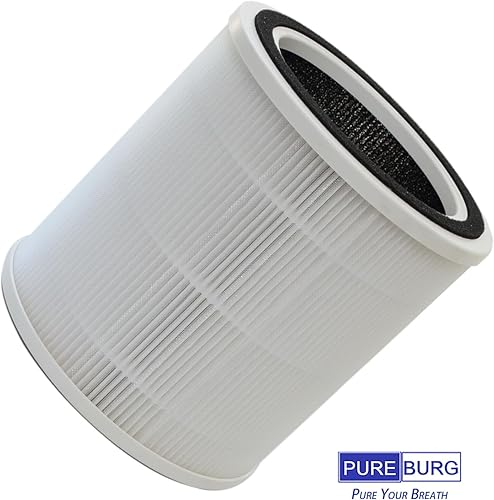 Miniatura 4 de PUREBURG Filtros de repuesto AC400 True HEPA compatibles con Purivortex AC400 purificador de aire, H13 de 3 etapas de filtración de carbón activado