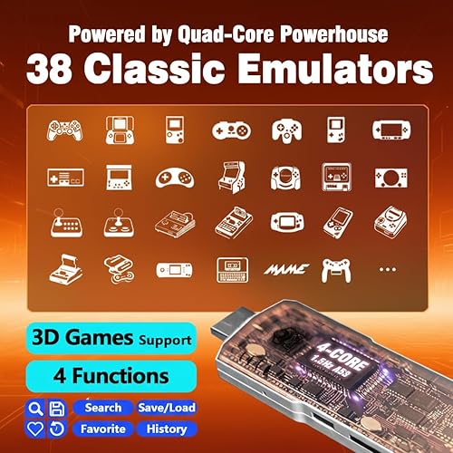 Miniatura 2 de Upgrade Retro Gaming Console Pro with 40,000+ Built-in Classic Video Games, Retro Game Stick with 38 Emulators, Plug & Play for TV, Video Gaming