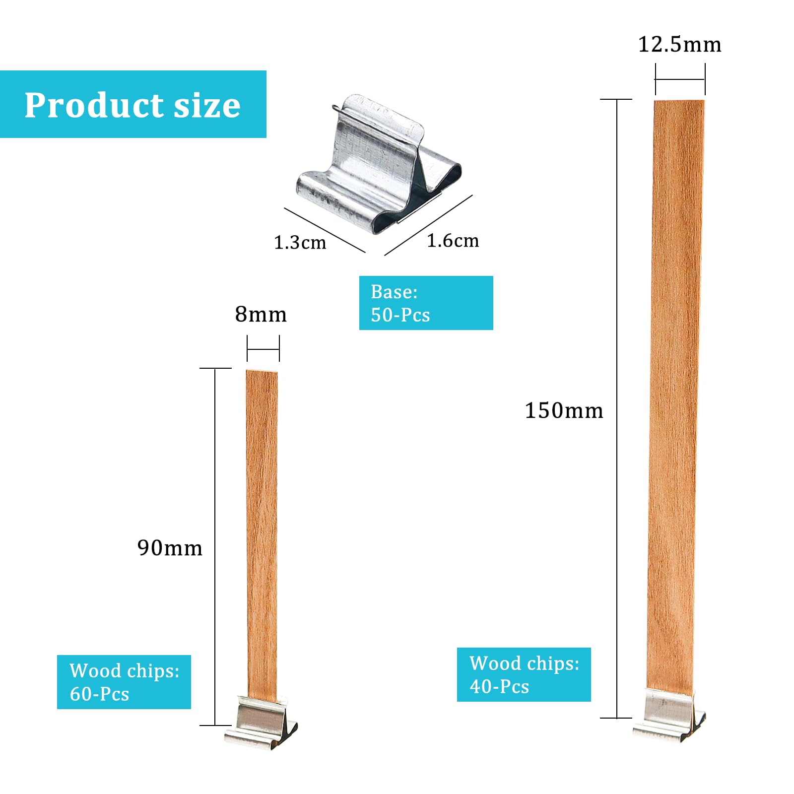 100 Stoppini Per Candele In Legno + 50 Basi - Naturali Ed Ecologici Per Candele Fai Da Te | Tagliabili - Foto 9