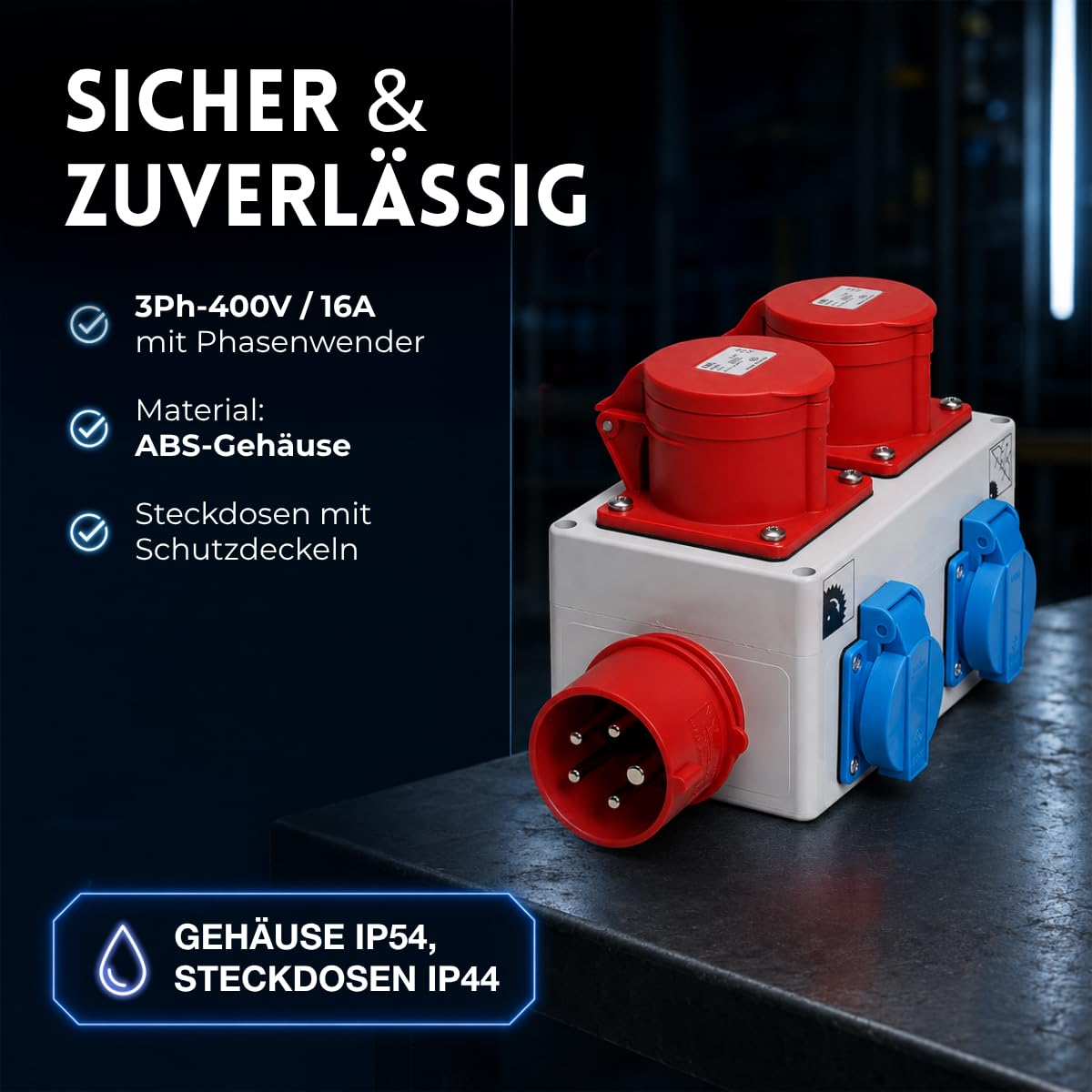 Einschaltautomatik 3Ph-400V – mit CCE-Kragenstecker