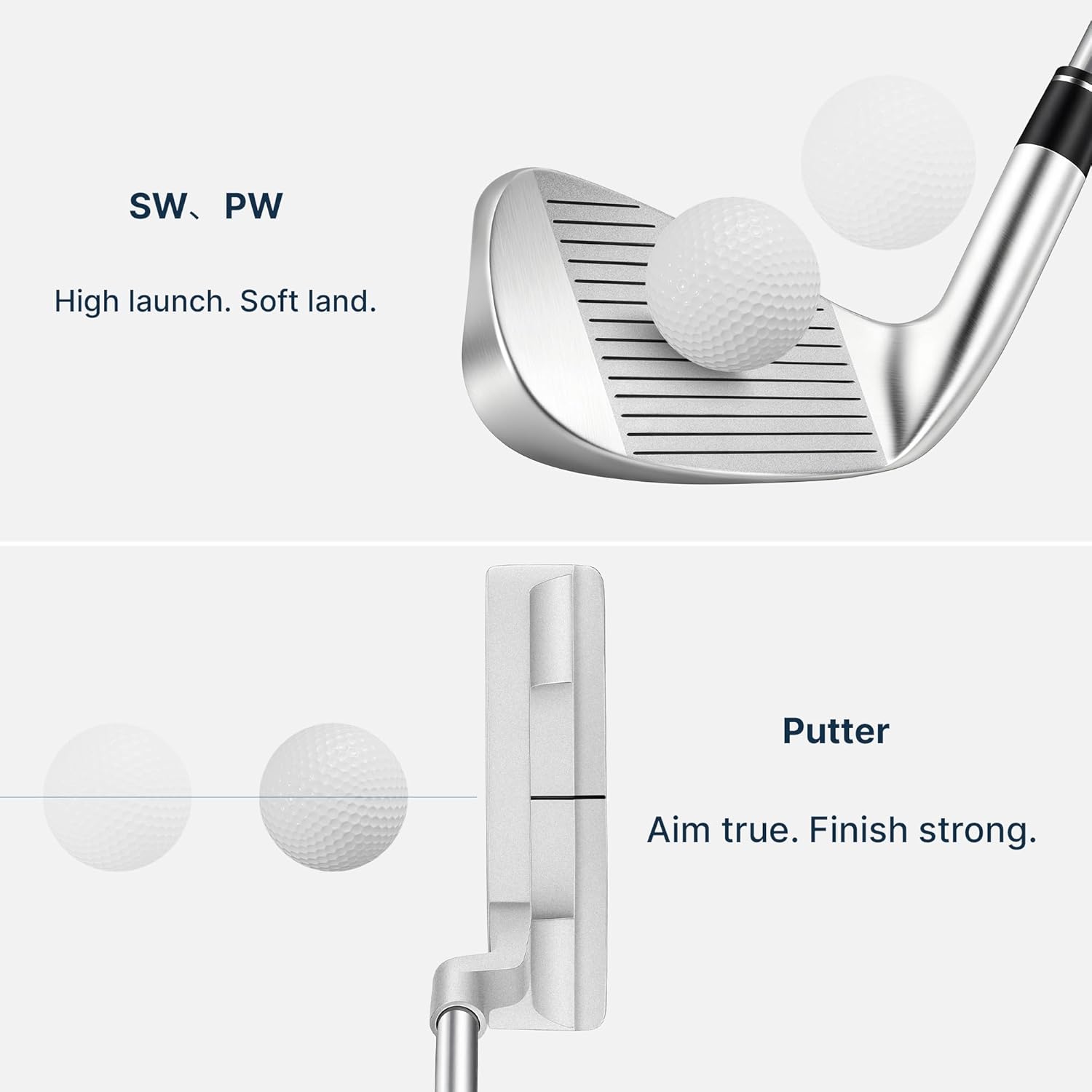 Men’s Golf Club Set, Right Hand – 13–16 Piece Complete Set with Driver, Woods, Hybrids, Irons, PW, SW, Putter, Stand Bag and Headcovers