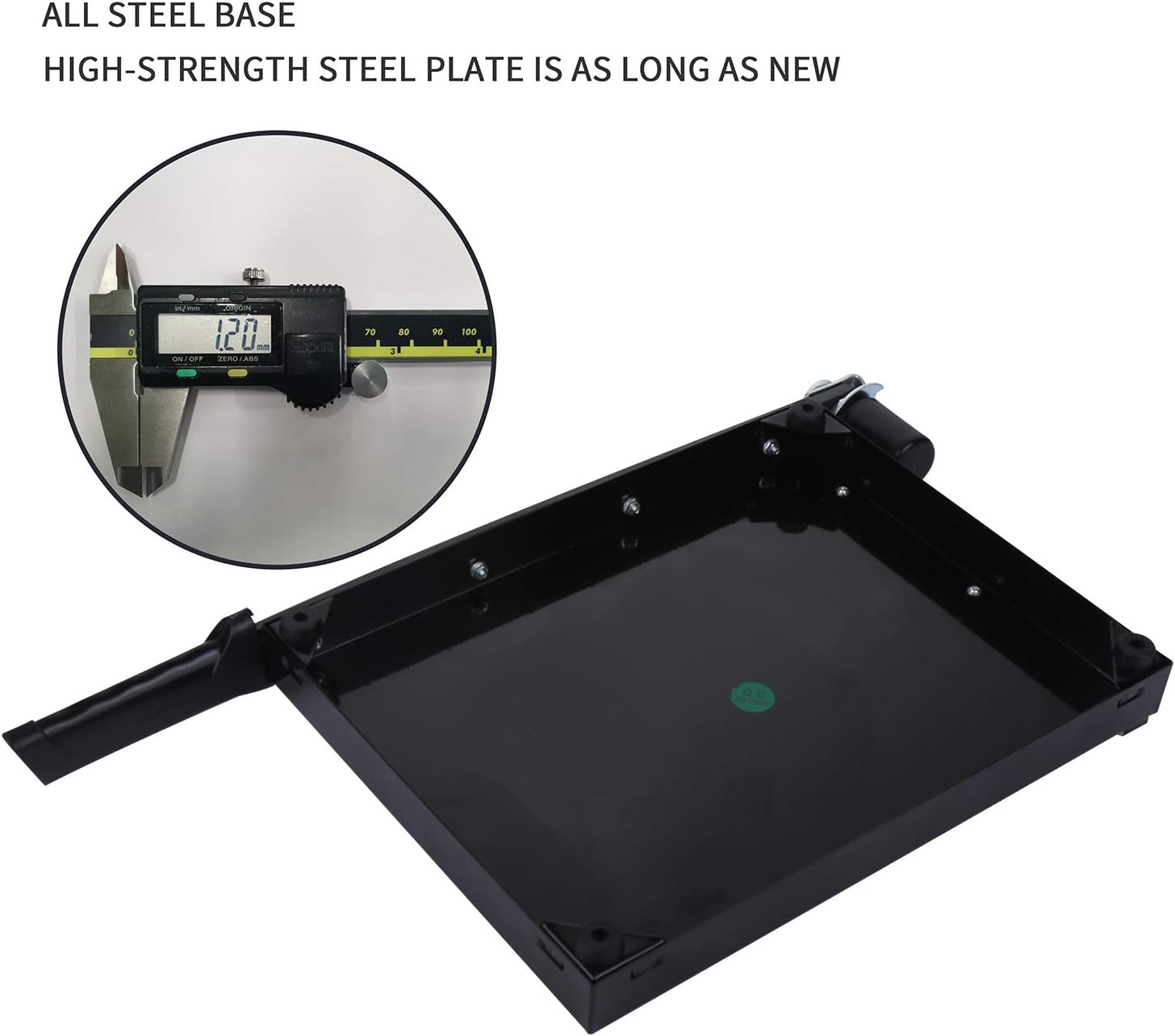 ISDIR Paper Cutter Guillotine, 12 Inch Paper Cutting Board, 12 Sheets Capacity, Heavy Duty Metal Base, Dual Paper Guide Bars, Professional Paper Cutter and Trimmer for Home, Office (12'' Black) : Office Products