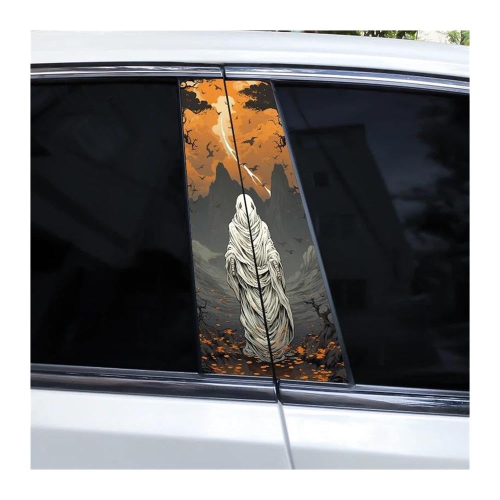 Autocollant pilier de voiture en vinyle résistant aux UV fantôme J