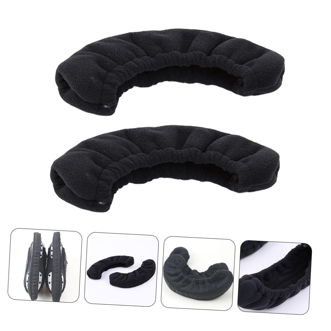 TOYANDONA Protector De Patines Guardias De Skate Patinaje Artístico Elástico Fundas para Patines De Hielo Hojas Adulto Accesorios De Patinaje Almohadillas Patinar Negro Fibra Extrafina