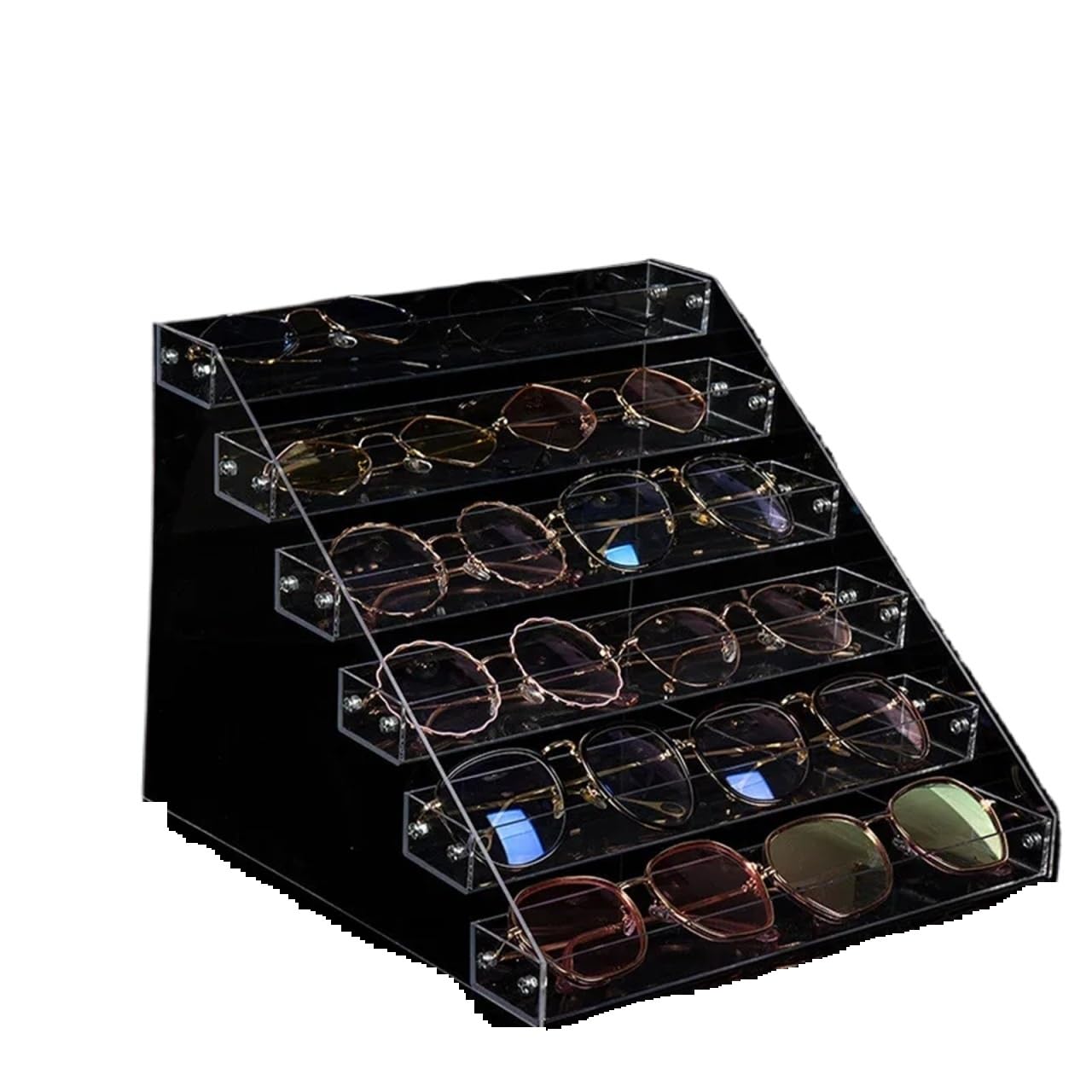 Brillenhalter 3/4/5/6/7 Schichten Sonnenbrillen Brillenständer Brillenregal Halter Rahmen Sonnenbrille Organizer Lagerregal