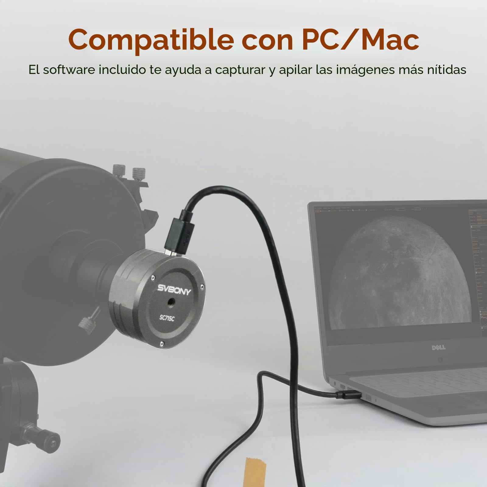 Svbony SC715C - Cámara telescópica CMOS USB3.0, IMX715, DDR3 512M, puerto ST4, para fotografía planetaria