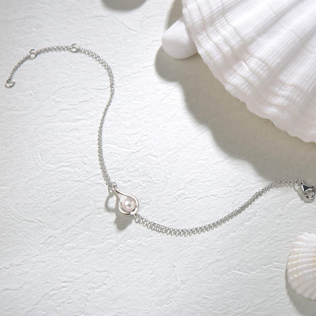 FANCIME Love Bracelet 925 Sterling Silver Infinity Birthstone Bracelets for Women Fine Jewelry Birthday Mothers Day Gifts for Her Mom Wife, Chain Length 6.7"+1.2" Extend - Image 3