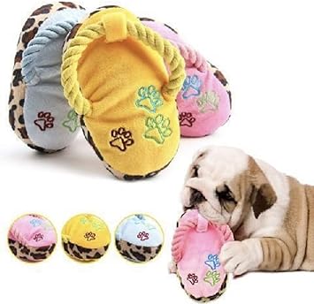 Amazon 犬用おもちゃ ぞうり イエロー 噛む 小型犬 ぬいぐるみ おもちゃ噛む ストレス解消 運動不足 歯磨き 犬おもちゃ ノーブランド品 噛むおもちゃ 通販