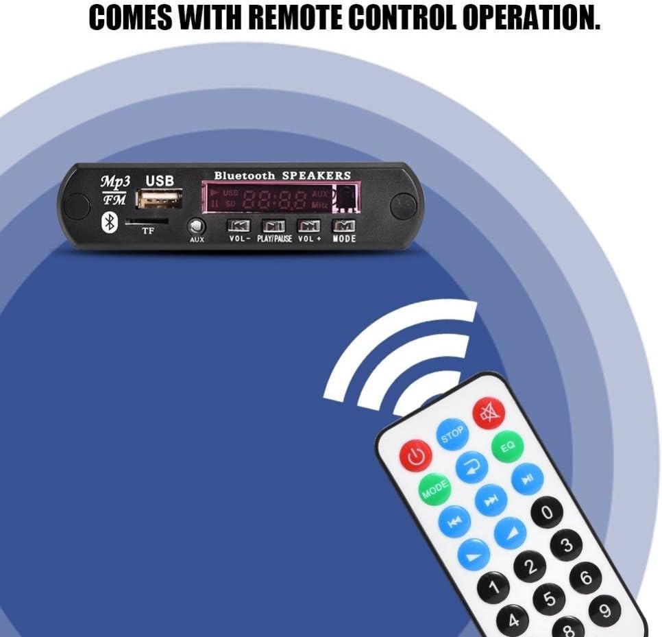 APE FLAC WAV WMA MP3 FLAC Decorder Board, Music Player Decorder Board Bluetooth Speaker Audio Bluetooth Decoder Board Suppor Module USB TF Card Play FM Hands Call image 4
