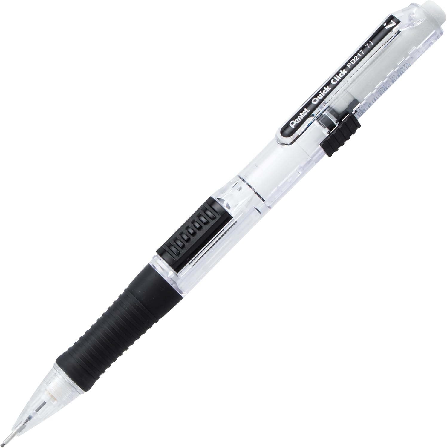 Pentel Quick Click Mechanical Pencil, (0.7mm), Includes Refill Lead and Erasers, Pack of 8 Pencils (PD217LEBP8)