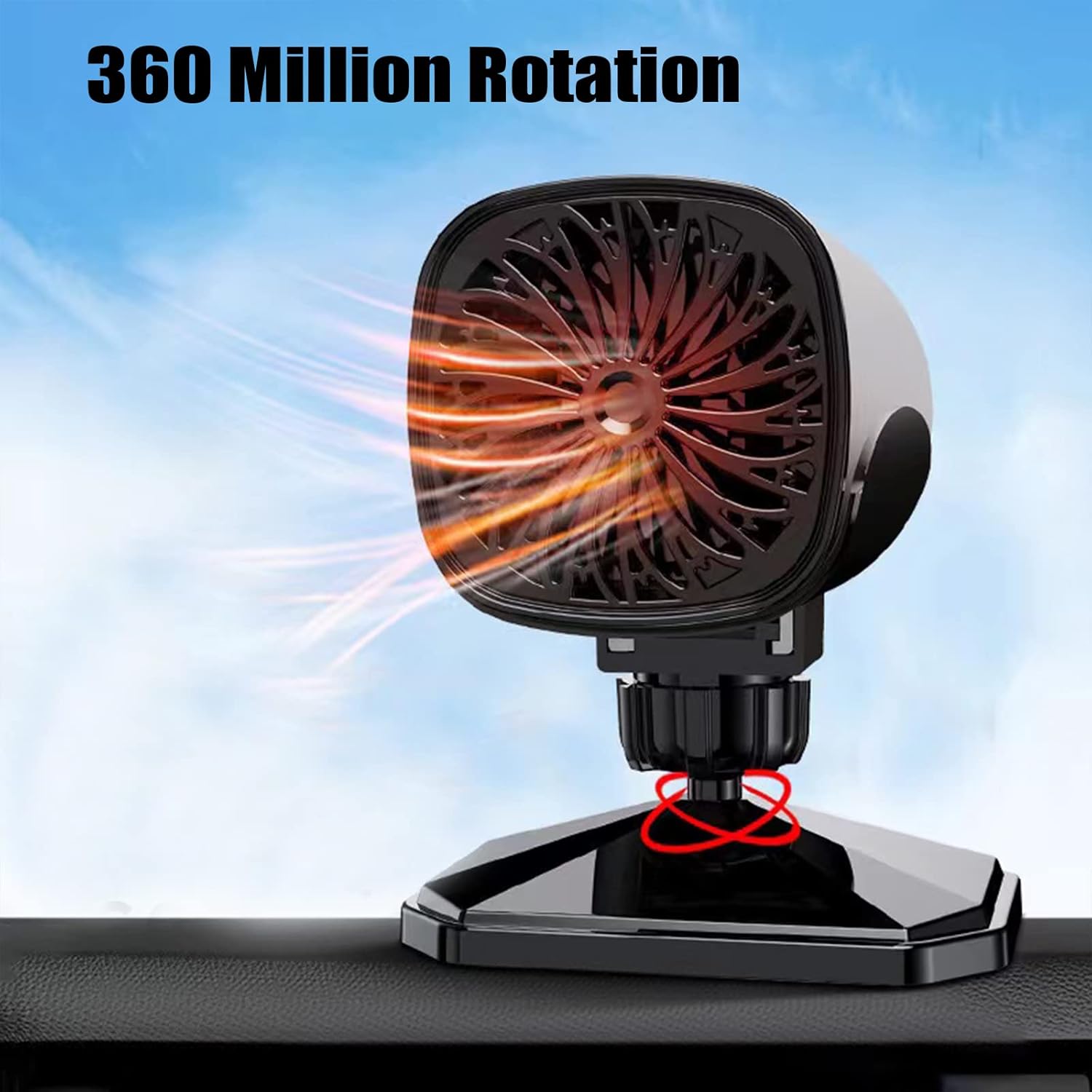 2022 New Car Heater, Portable Car Heater Fan 12V 150W Car Heater 2 in 1 Heating Fan Windscreen Fan Defroster Demister Car Amplifier Cooling Fans Automotive Replacement Heater for All car （White) : Electronics