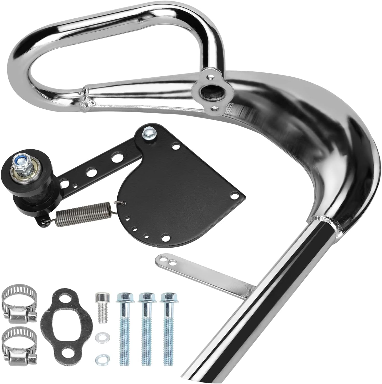 YOXUFA Upgrade Chrome Exhaust Pipe Muffler Expansion