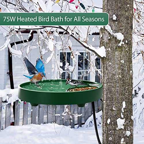 Potey Heated Bird Bath, Bird Baths For Outdoors For Winter thumb #1