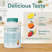 Vista 7 de SmartyPants Vitaminas prenatales para mujeres, gomitas multivitamínicas: aceite de pescado Omega 3 (EPA/DHA), biotina, metilfolato, vitamina D3, C