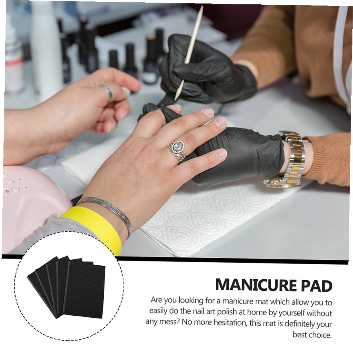 125 pezzi Tovaglietta Manicure Assorbente Monouso Polpa Tappetino per Nail Art e Pratica Unghie per Saloni e Uso Domestico