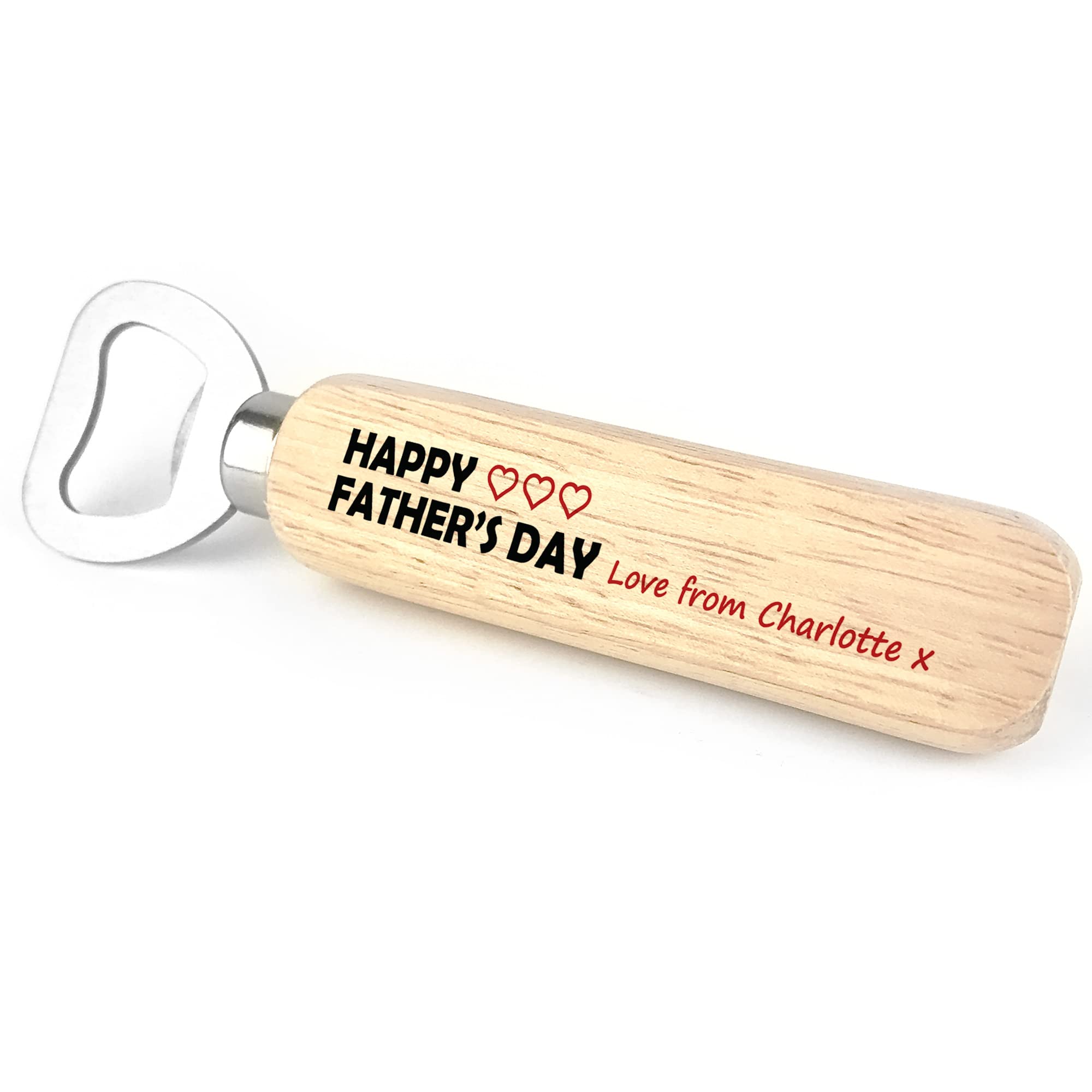 Red Ocean Fathers Day Gift for Dad from Daughter Son Personalised Bottle Opener Gift for Him