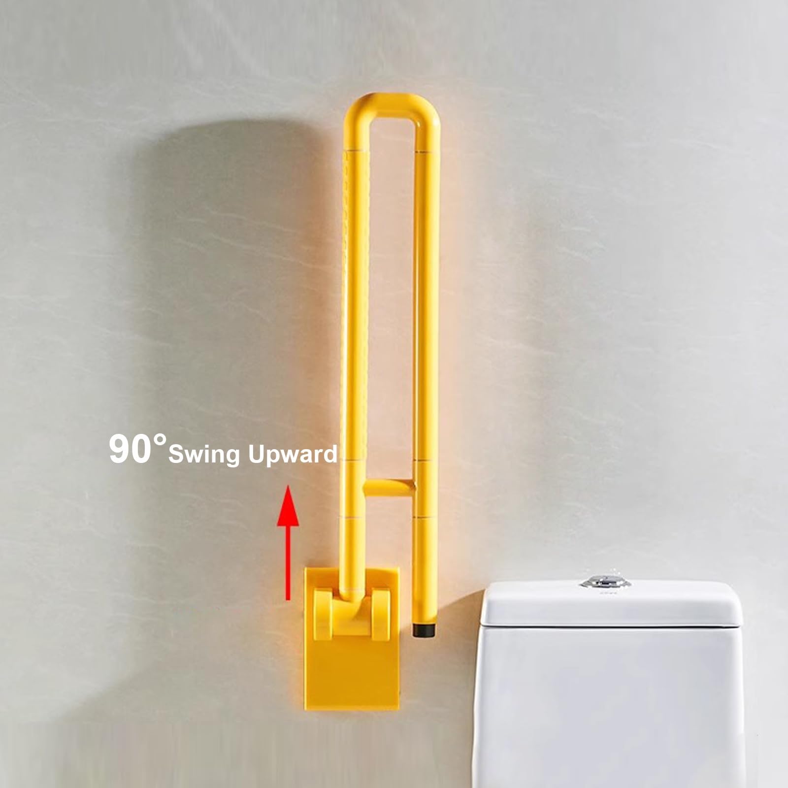 Apoyo Plegables, Agarraderas Baño Para Mayores, Manija de Acero Inoxidable y Nailon, for Personas Mayores y Discapacitadas.(White,60cm/24in)