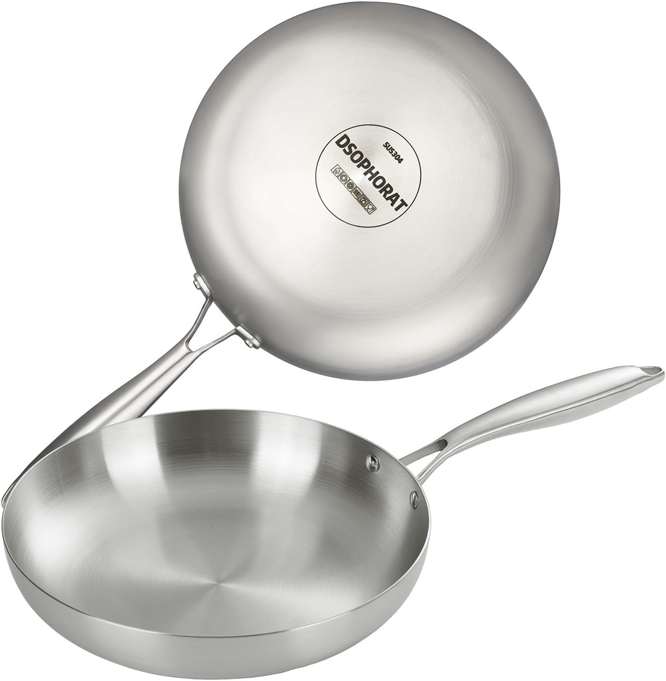 Cooking Pot Frying pan, Stainless Steel Frying Pan, Professional Grade Pans for Cooking, Fry Pan Stainless Steel Tri-Ply Clad 9-12in nonstick pan (Color : 28cm/11in)