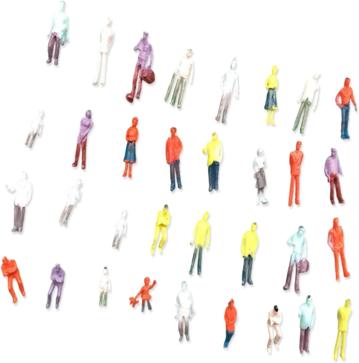 25PCS Random Minaiture People Figures Assorted Poses for Urbans Dioramas Train Layouts and Creative Projects Miniature Urbans Figures Random Poses