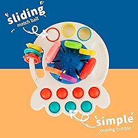 Vista 3 de Juguete Montessori para bebé, juguete de dentición de silicona de grado alimenticio para bebés de 6 a 12 a 18 meses, juguete sensorial, habilidades