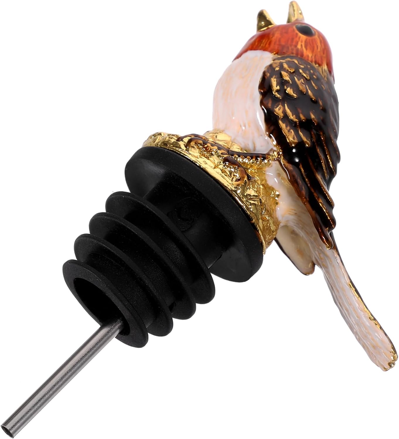 Chiller Nozzle Bird Wine Bottle Stoppers Cocktail Drinking Rabbit Wine Aerator Spouts Pour Beverage Beer Spout Reusable Wine Cooler Wine Stoppers Lid Opener Jar Golden Zinc Alloy