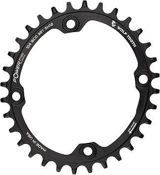 Wolf Tooth Components 104 Bcd Oval Chainring Black, 32T | bike-chain-tension-idlers