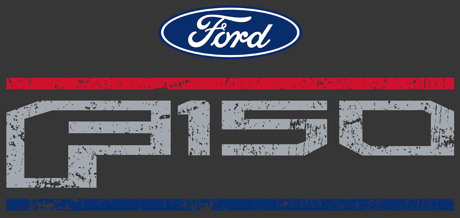 JH DESIGN GROUP Men's Ford F150 Distressed Logo Crew Neck T-Shirt